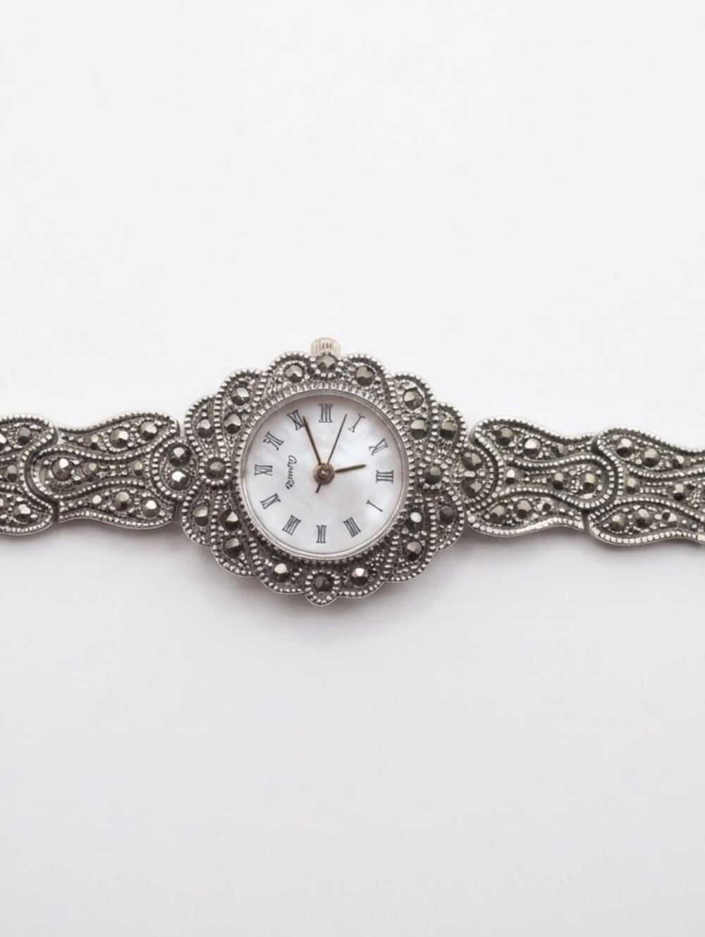 Vintage Quartz Marcasite Deco Watch